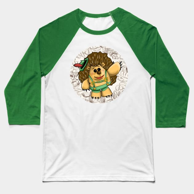 Mr Pricklepants Baseball T-Shirt by jorge_lebeau